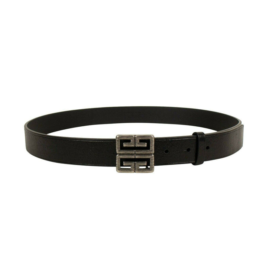 Smooth Leather 4G Buckle Belt - Black