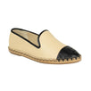 Lambskin Leather Cap-Toe Loafers - Beige