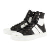 Men's Leather Sunset High Top Sneakers - Black / White