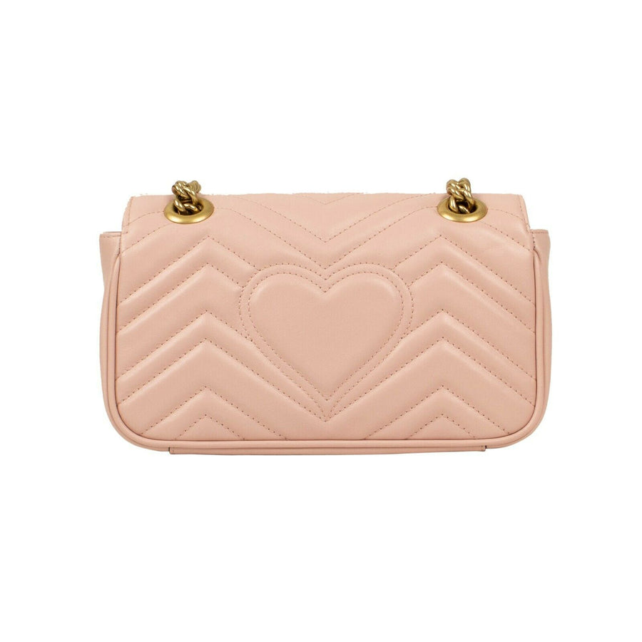 Small Quilted GG Marmont Matelasse Leather Shoulder Bag - Pink