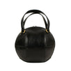 Leather 'Piuma Lux' Baseball Handbag - Black