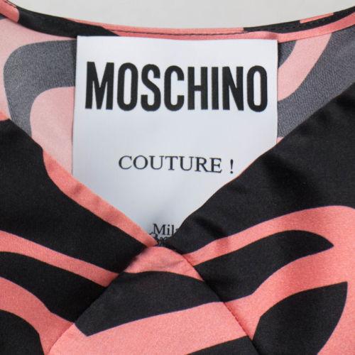 Moschino x Jeremy Scott Peace Sign Print Slip Dress - Black / Pink