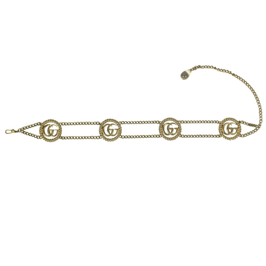 Chain With Torchon Double G - Gold