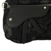 Logo Saddle Pouch Bag - Black