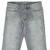 Faded Cotton Blend Distressed Jeans - Gray