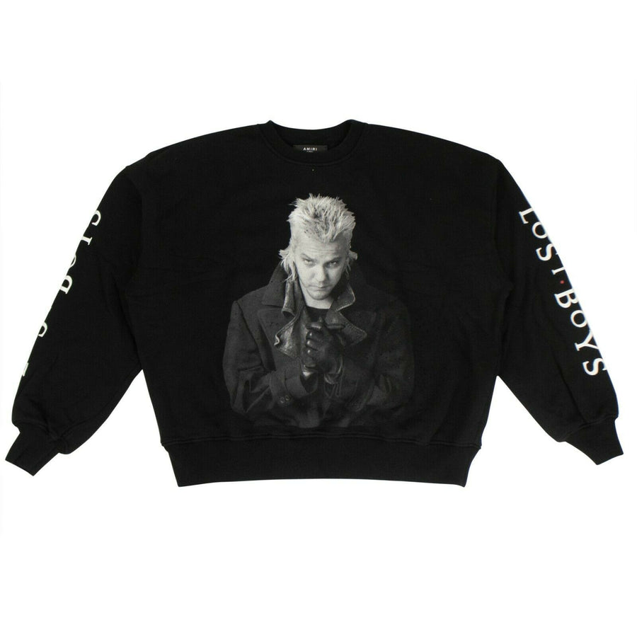 Cotton 'Lost Boys' Loose Fit Sweatshirt - Black