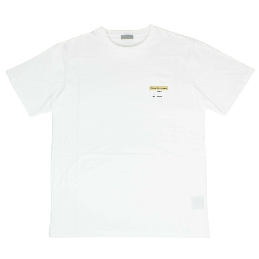 Visitor Patch Short Sleeve Cotton T-Shirt - Off White