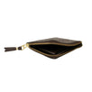 Leather Letter Embossed Slim Wallet - Brown