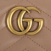 Quilted Leather GG Marmont Zip Around Wallet - Beige