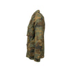 Camo Distressed Studded Button Down Military Jacket - Green