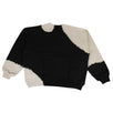 Bleached Oversized Crew-Neck Sweatshirt - Black