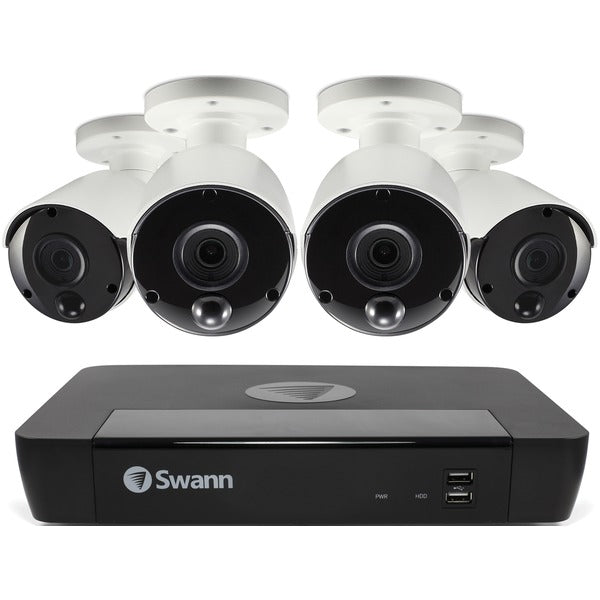 8-Channel 4K NVR with 2TB HD & 4 True Detect(TM) Bullet Cameras with Audio