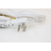 3-Outlet Wall-Hugger Indoor Grounded Extension Cord, 8ft (White)