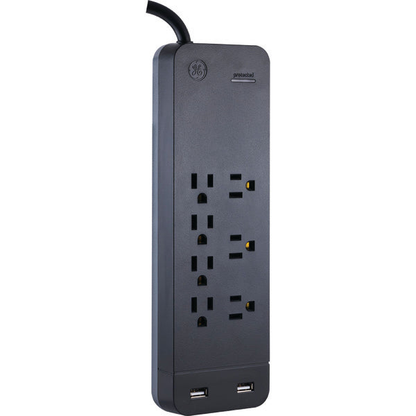 7-Outlet Surge Protector with 2 USB Ports, 3ft Cord