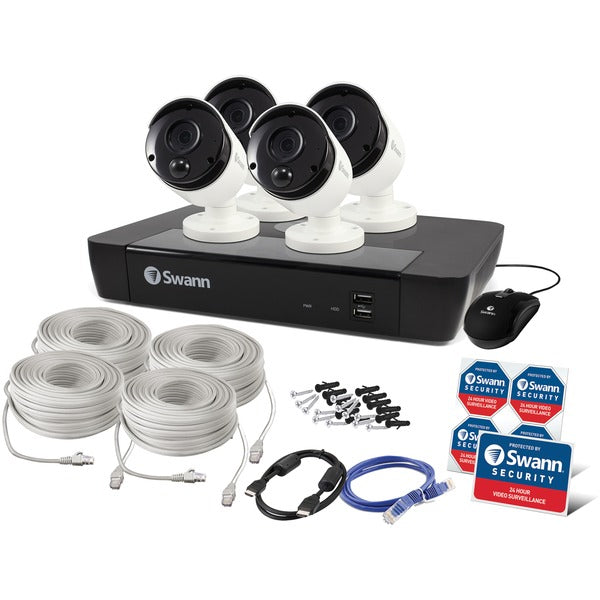 8-Channel 5-Megapixel NVR with 2TB HD & 4 True Detect(TM) Bullet Cameras with Audio