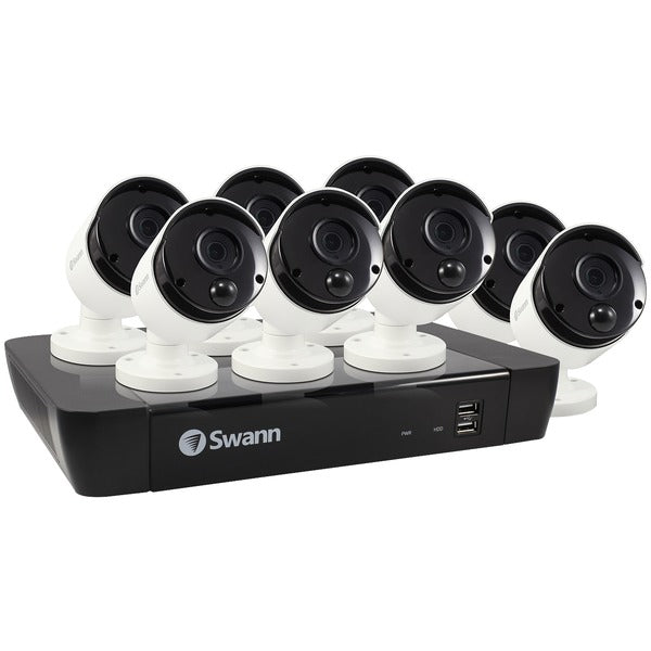 8-Channel 5-Megapixel NVR with 2TB HD & 8 True Detect(TM) Bullet Cameras with Audio