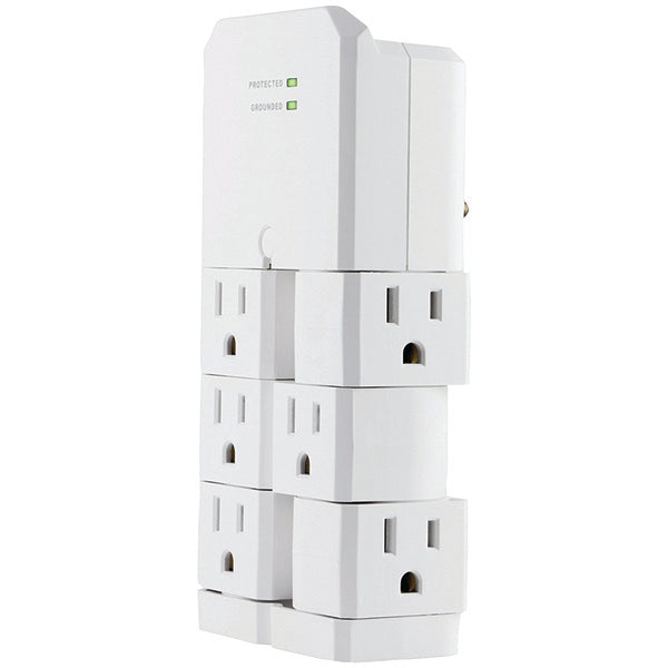 6-Outlet Rotating Surge Protector Wall Tap