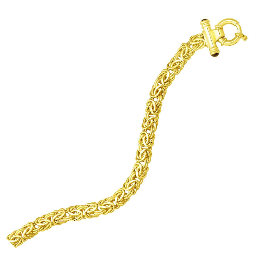 14k Yellow Gold Byzantine Style Chain Bracelet