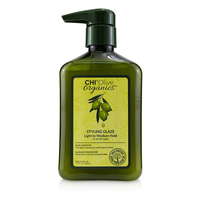 Olive Organics Styling Glaze (light To Medium Hold - For All Hair Types) - 340ml/11.5oz