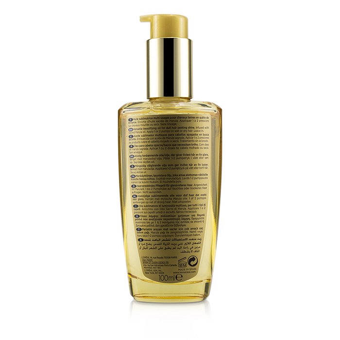 Elixir Ultime Huile Sublimatrice Multi-usage Versatile Beautifying Oil (dull Hair) - 100ml/3.4oz