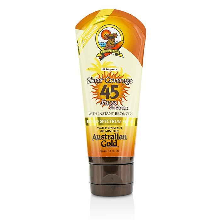 Sheer Coverage Faces Sunscreen Spf 45 With Instant Bronzer - 88ml/3oz