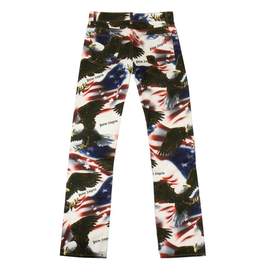 Eagle Stars And Stripes Cotton Denim Pants