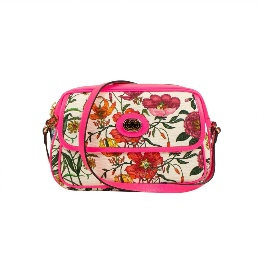 Floral Pattern Small Shoulder Bag - Multicolored