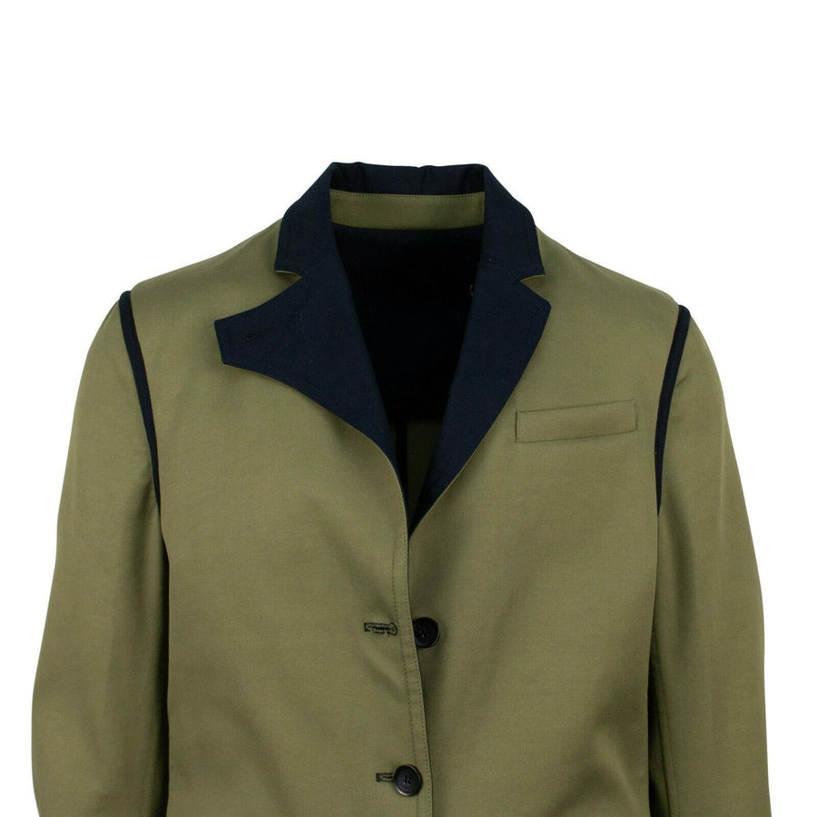 Reversible 3 Button Sport Coat - Green / Navy