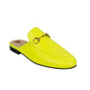 Neon Leather Horsebit Mules