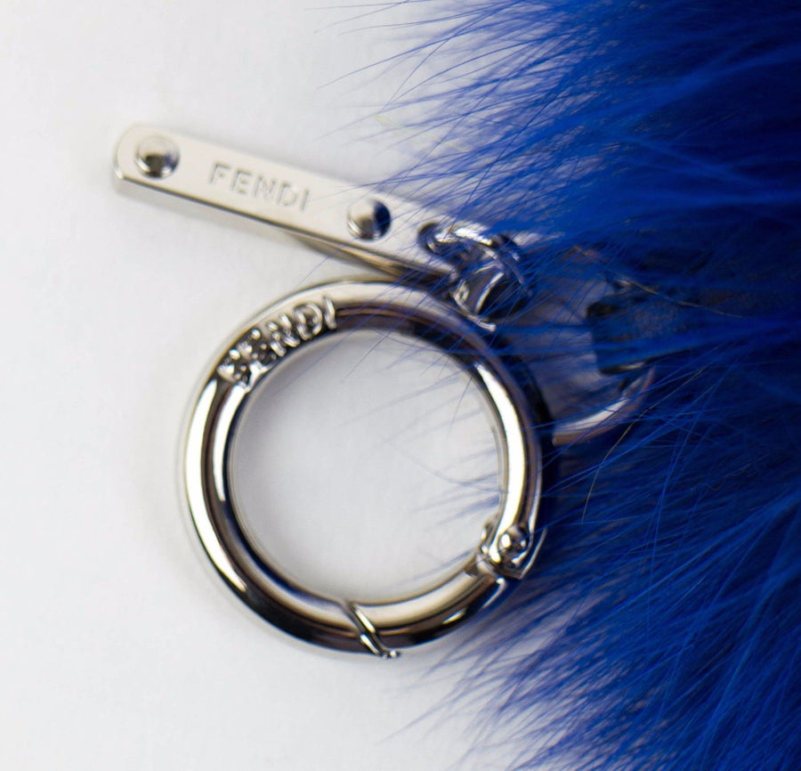 Mink and Goat Fur Fendirumi Micro Monster Key Charm - Blue