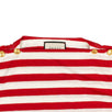 Women's Cote d'Azur Striped Patch Cotton T-Shirt - Red / White