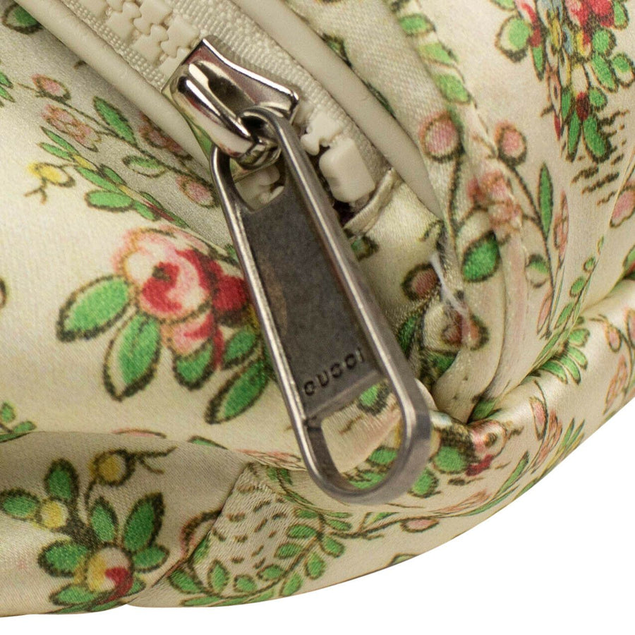 Satin NY Yankees Floral Oversized Belt Bag - Beige