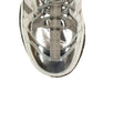 Metallic Leather Union Sneakers - Silver