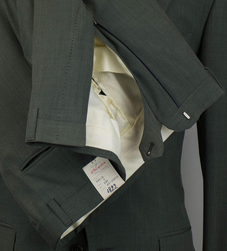 Drop 5 Wool-Silk Blend 2 Button Suit - Green