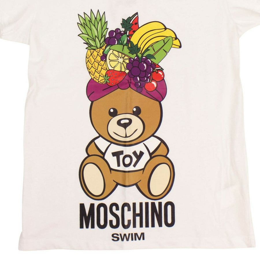 Graphic Bear & Fruit Short Sleeve T-shirt - White