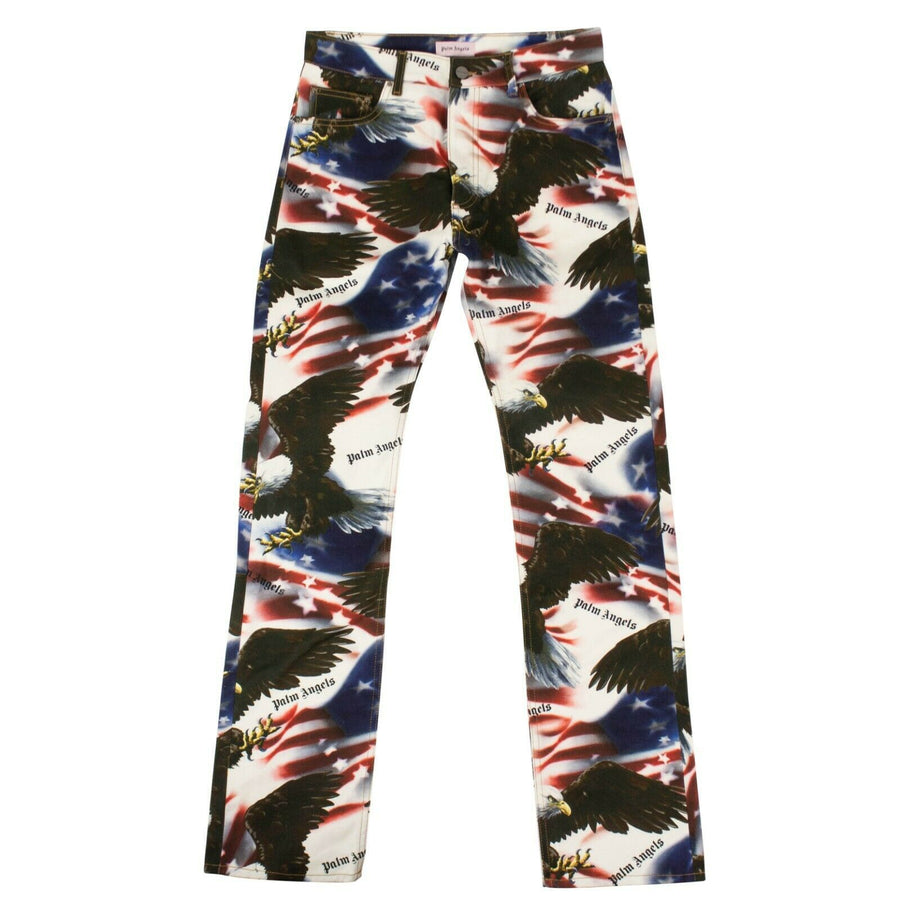 Eagle Stars And Stripes Cotton Denim Pants