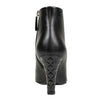 Lambskin And Patent Cap Toe Short Boots - Black