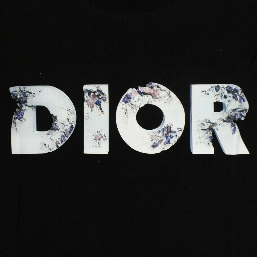 CHRISTIAN DIOR x DANIEL ARSHAM Cotton Printed Logo T-Shirt - Black