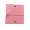 Textured Leather Classic Continental Wallet - Pink