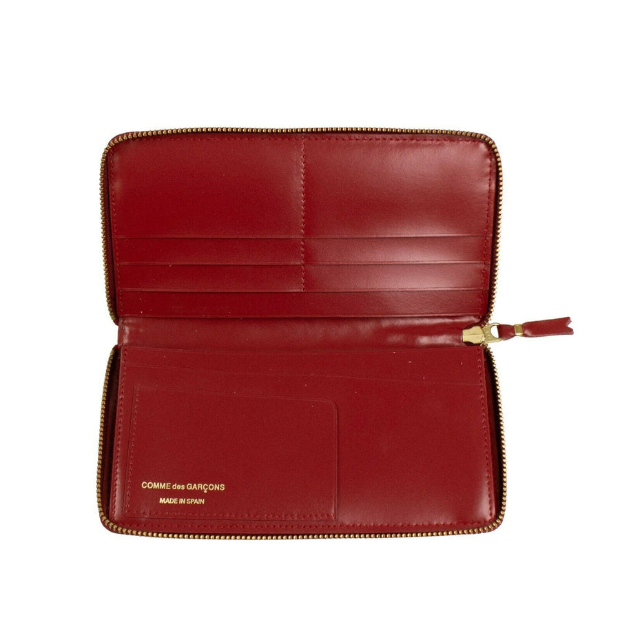 Leather Star Embossed Wallet - Red