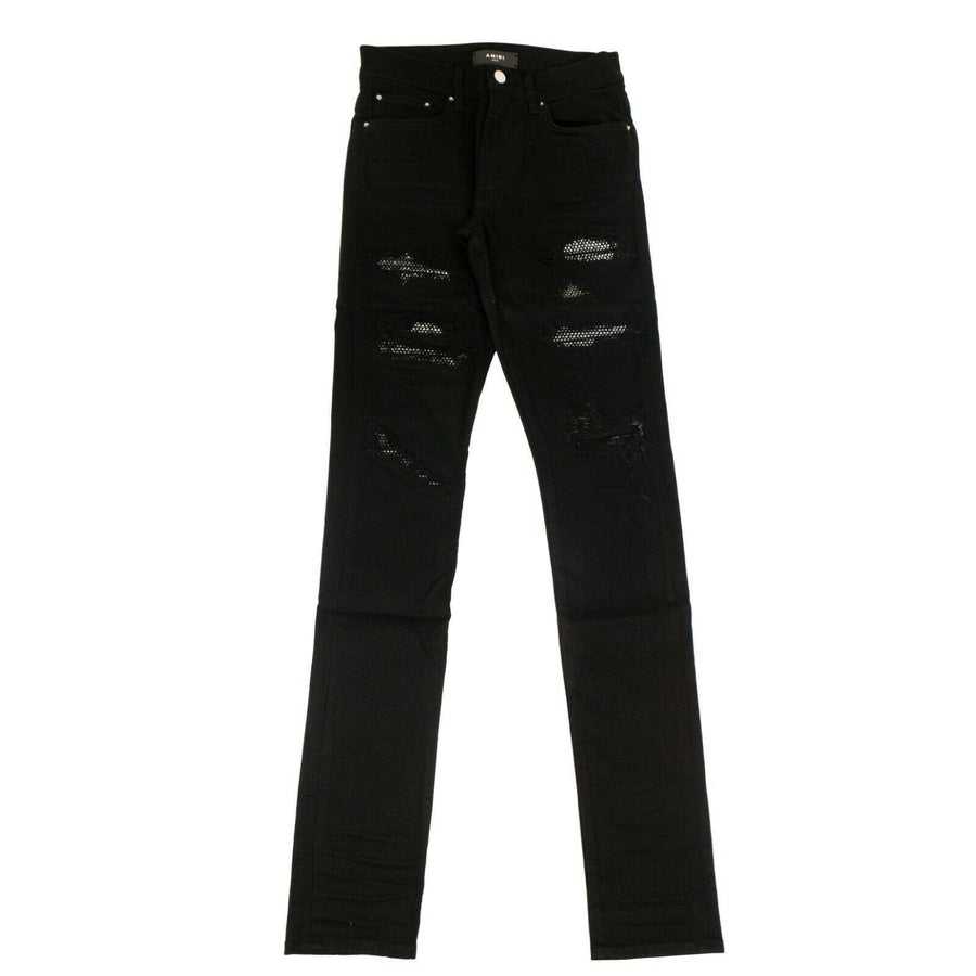 Denim Skinny Crystal Jeans - Black