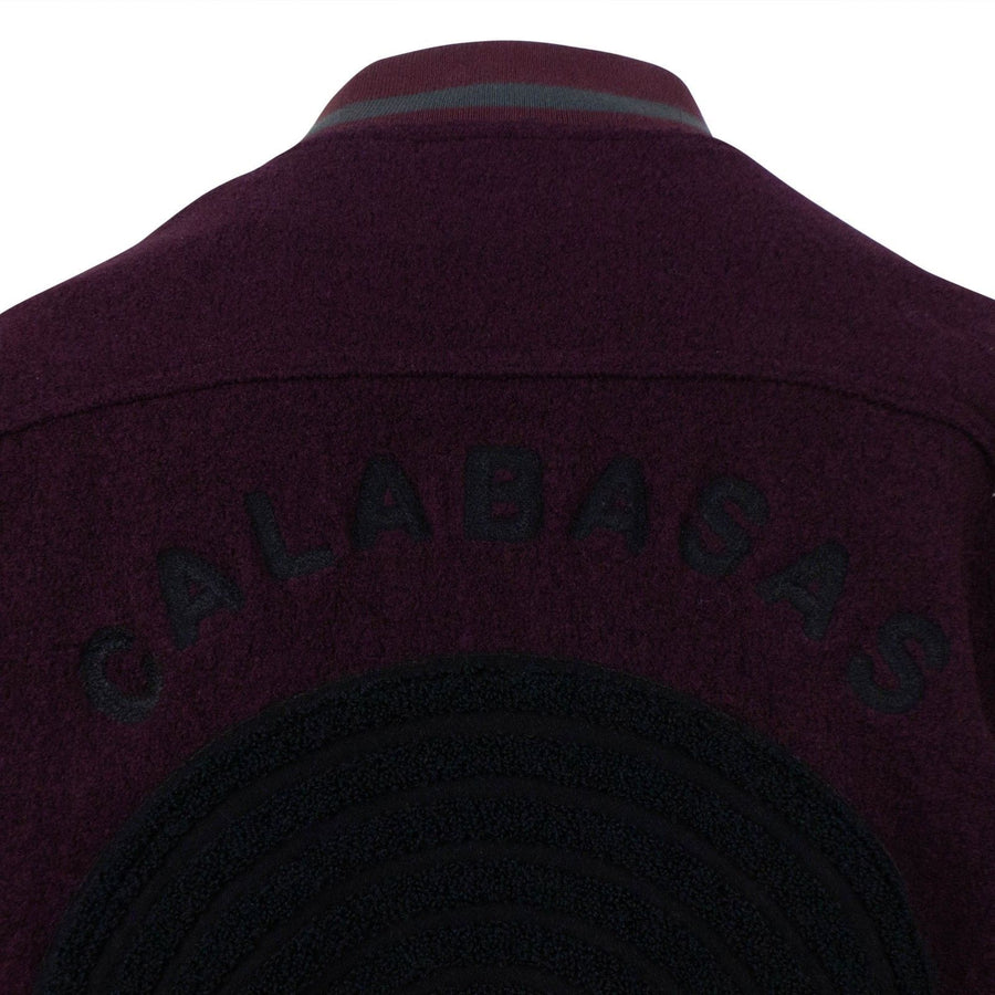 Season 5 'Oxblood Ink' Classic Bomber Varsity Jacket - Burgundy