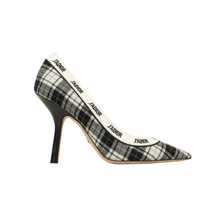 J'ADIOR Tartan Print Heels Pumps - Black