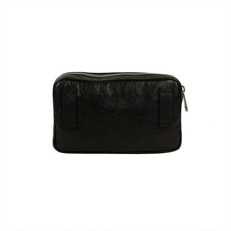 Leather Belt Bag - Black