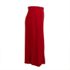 Silk Wide Leg Shorts - Red