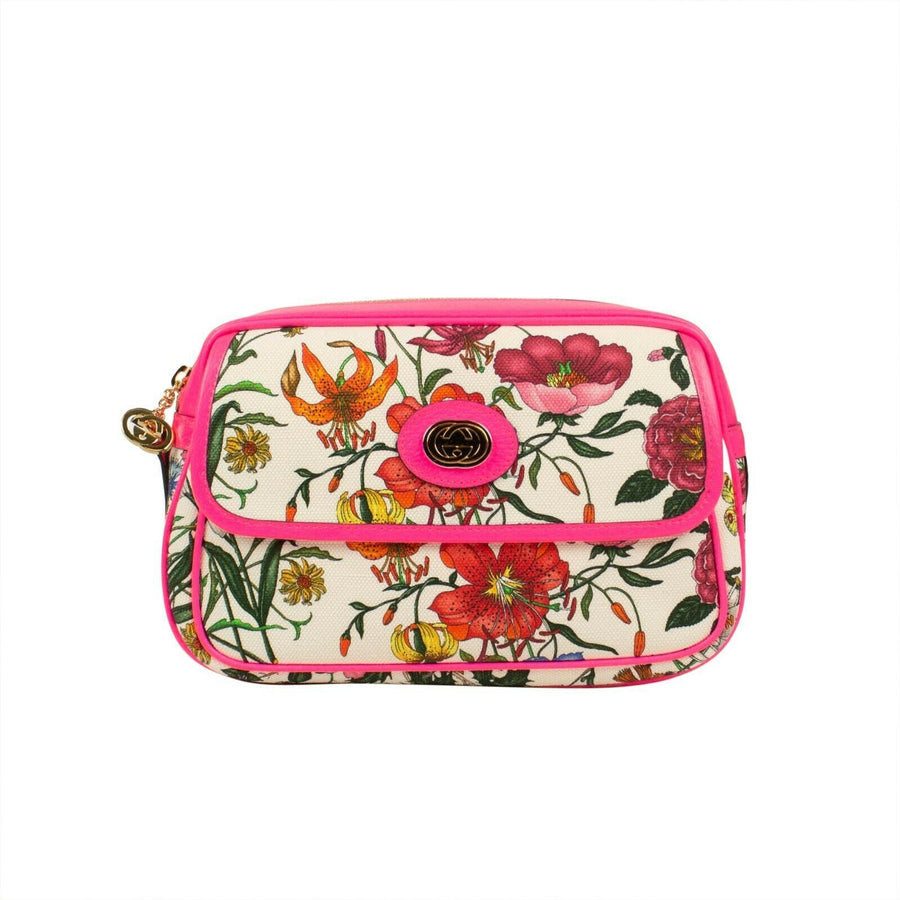 Floral Pattern Small Shoulder Bag - Multicolored