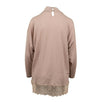 Wool With Laced Bottom Sweater Top - Misty Pink