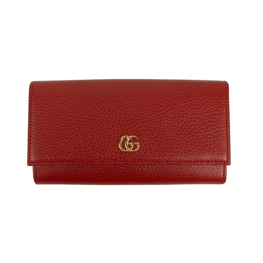 GG Marmont Leather Mini Chain Shoulder Bag - Red