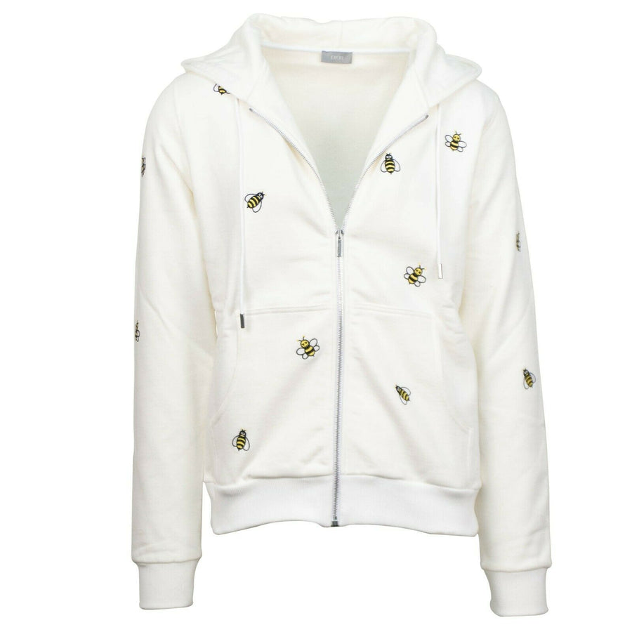 Dior Homme X Kaws Bees Zip Up Hoodie Sweater - Ivory