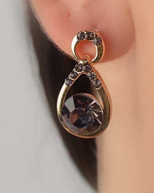 Crystal Accent Teardrop Earring